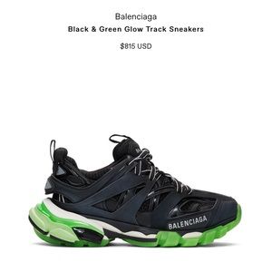 Balenciaga
Black & Green Glow Track Sneakers